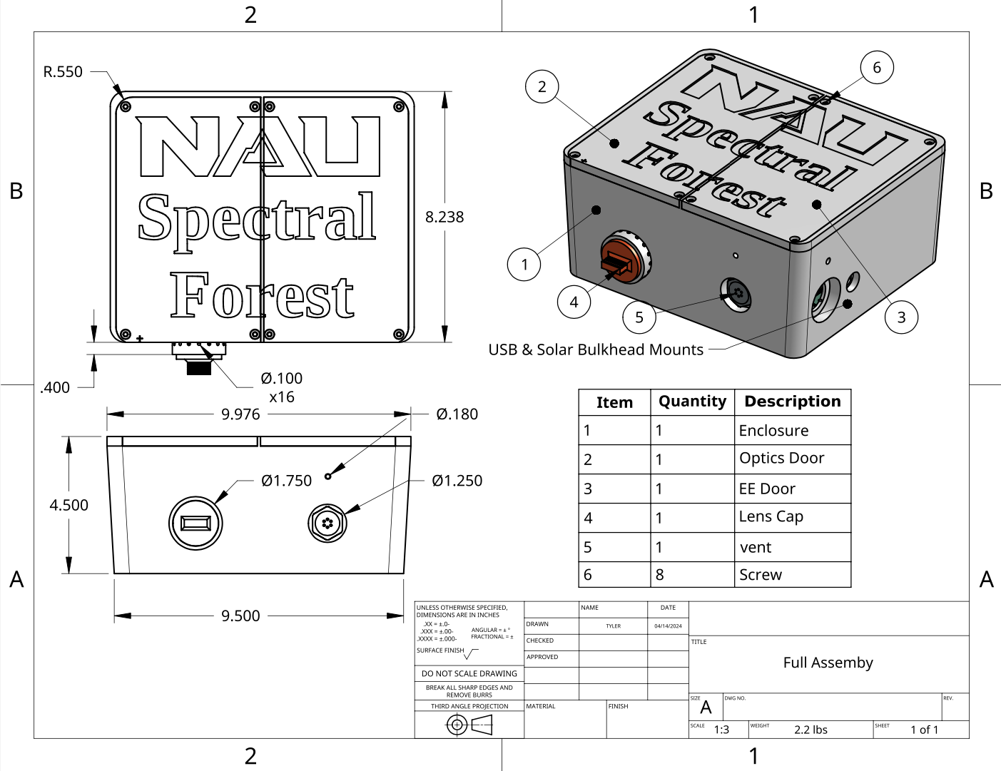 Final Enclosure CAD in ISO View